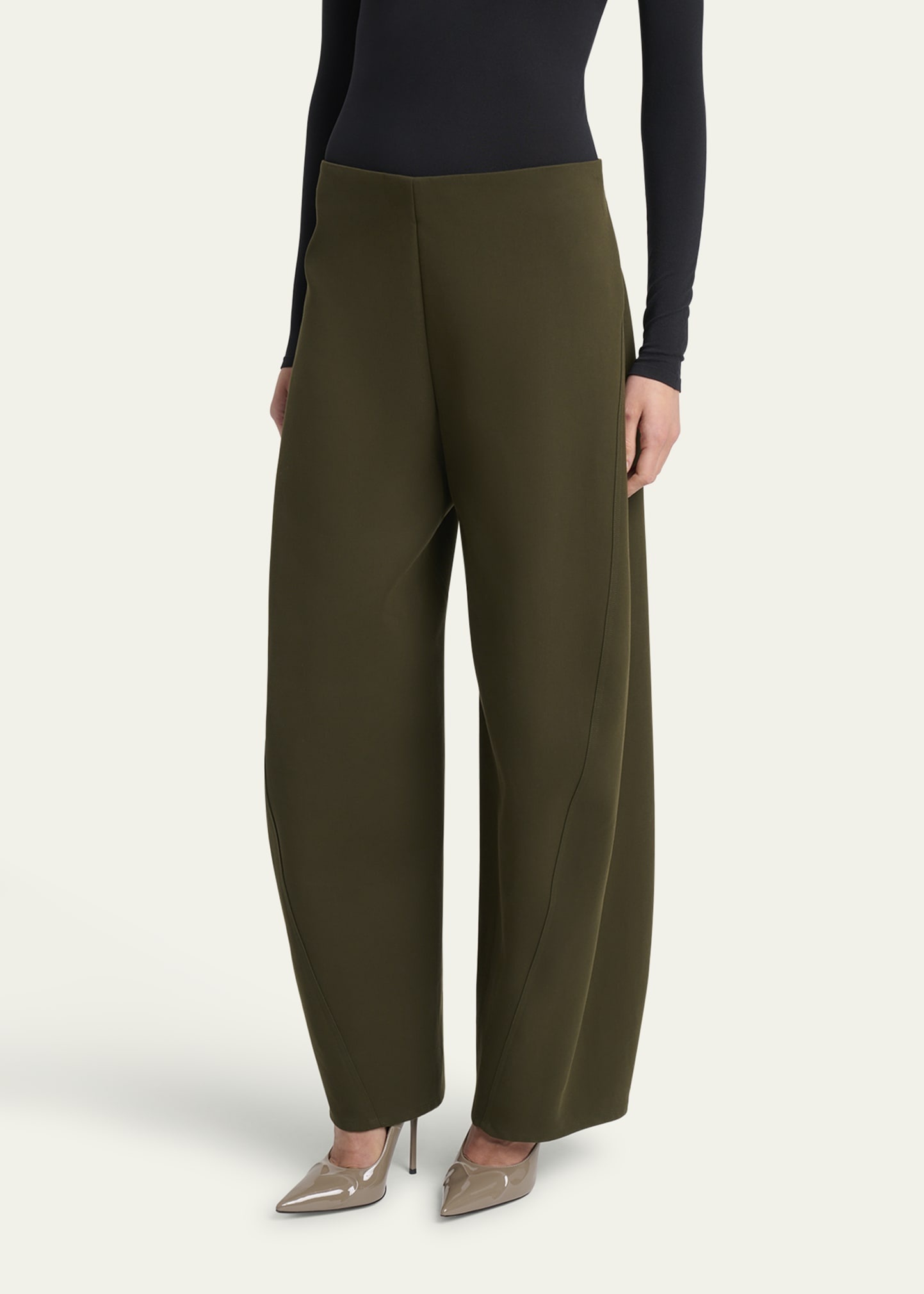 Mid-Rise Twisted Seam Trousers - 4