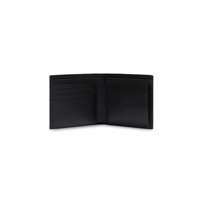 BALENCIAGA Men's Cash Square Folded Coin Wallet in Black/white outlook