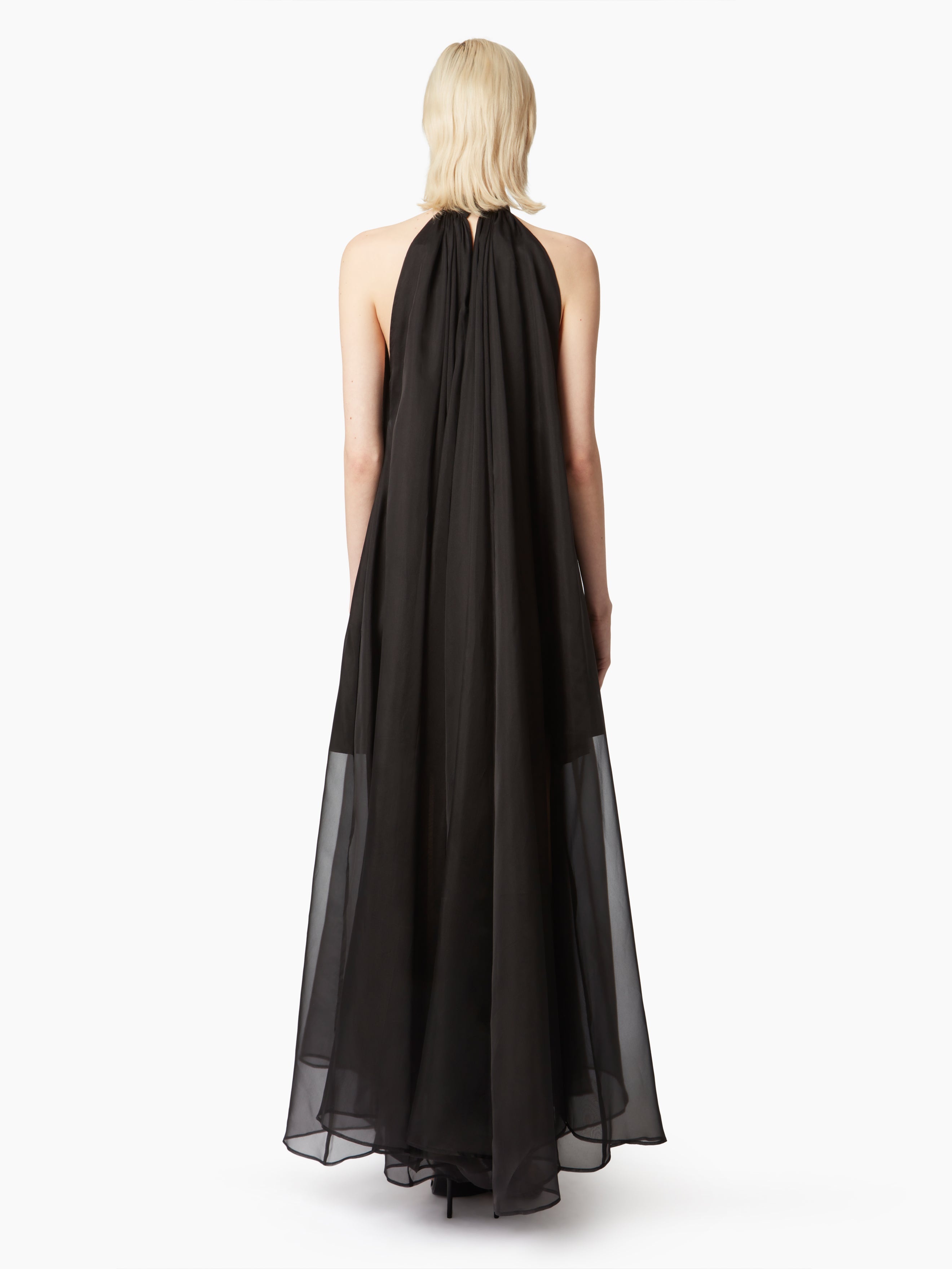 FLUID HALTERNECK TRANSPARENT DRESS - 4