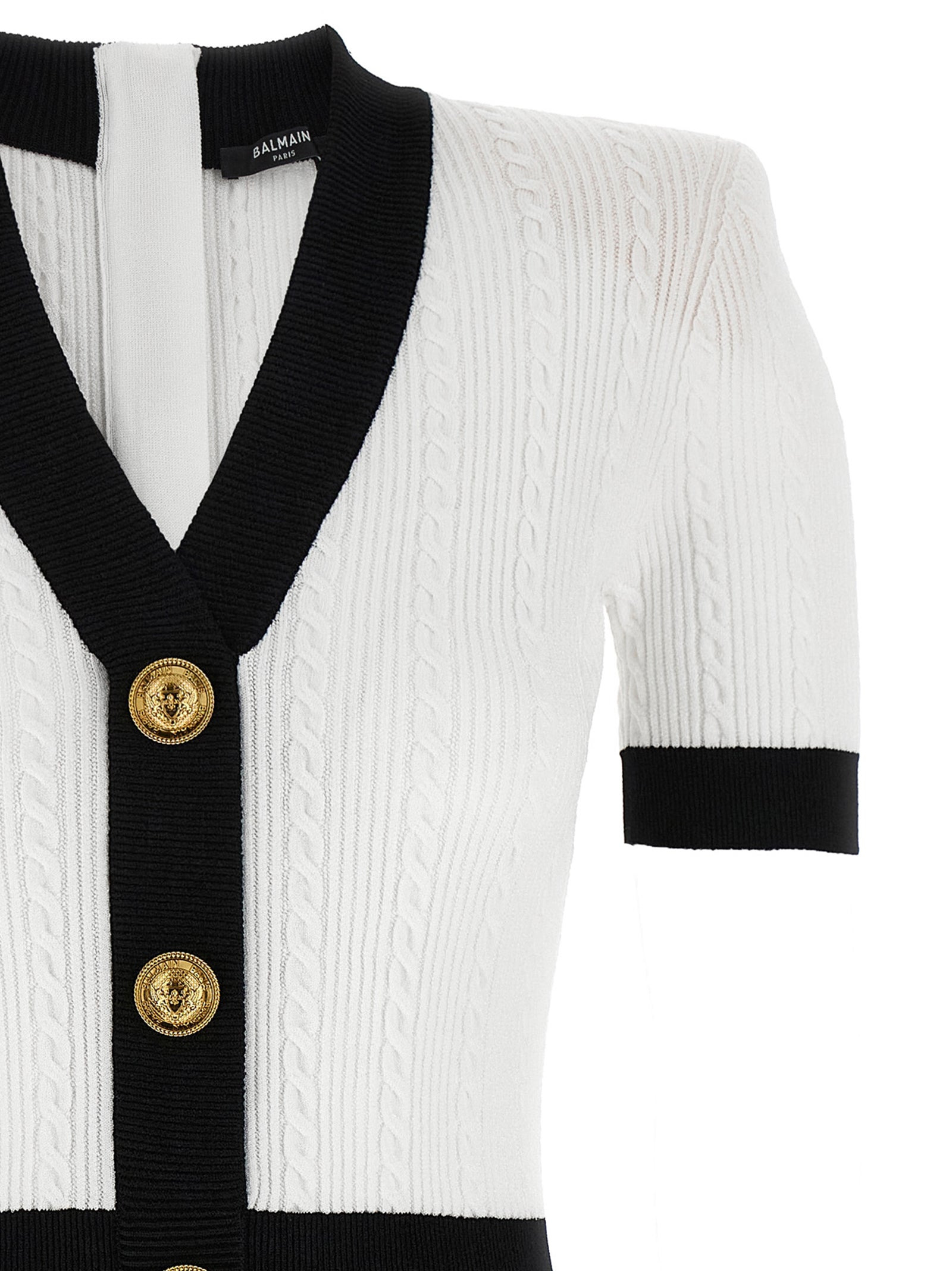 Knitted Dress Dresses White/Black - 3