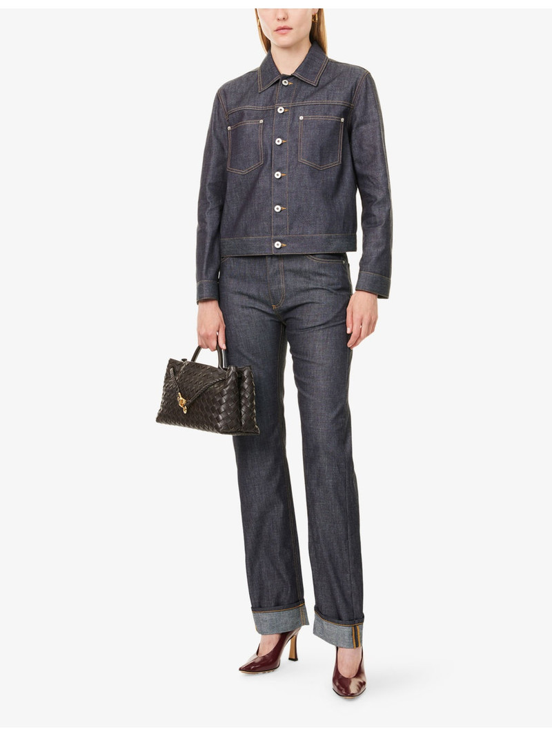 Bottega Veneta Folded-Cuffs Straight-Leg Denim Jeans outlook