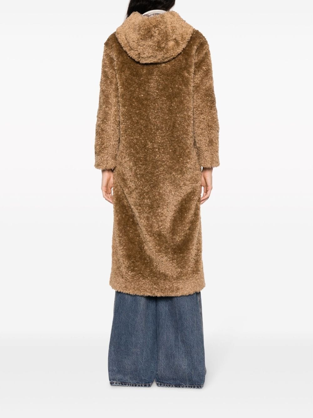 faux-fur hooded coat - 4