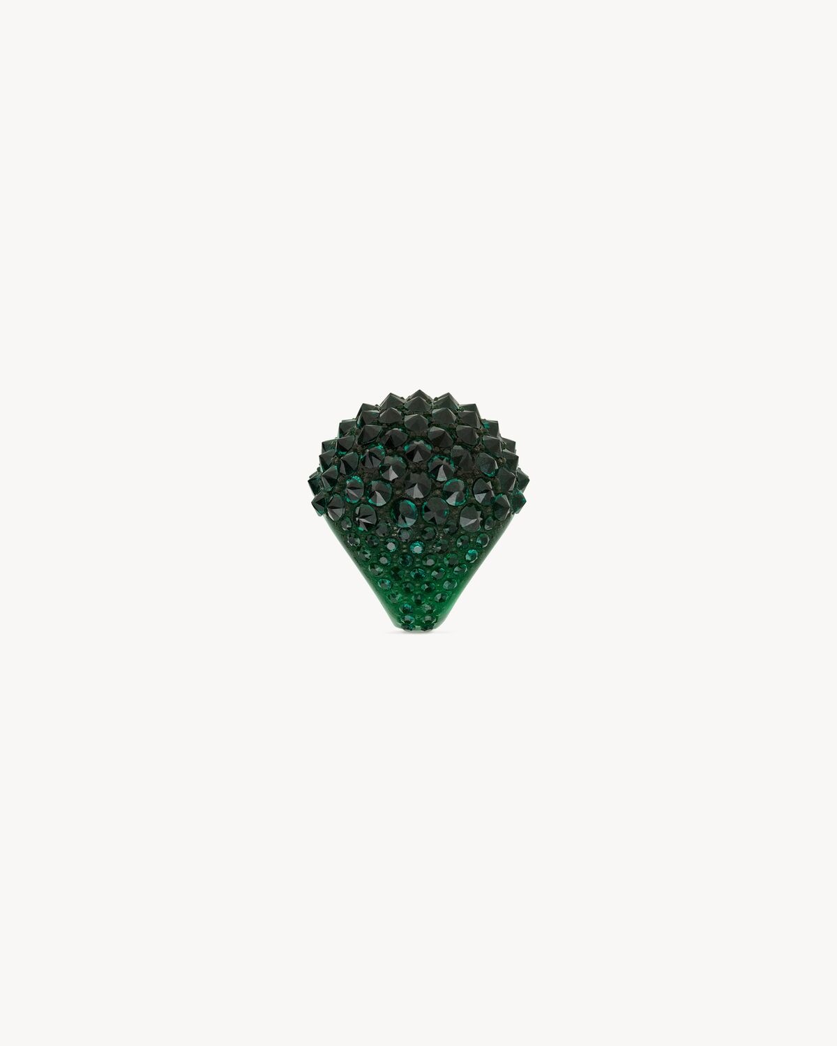 SPIKED DOME RING IN CRYSTAL AND RESIN - 3
