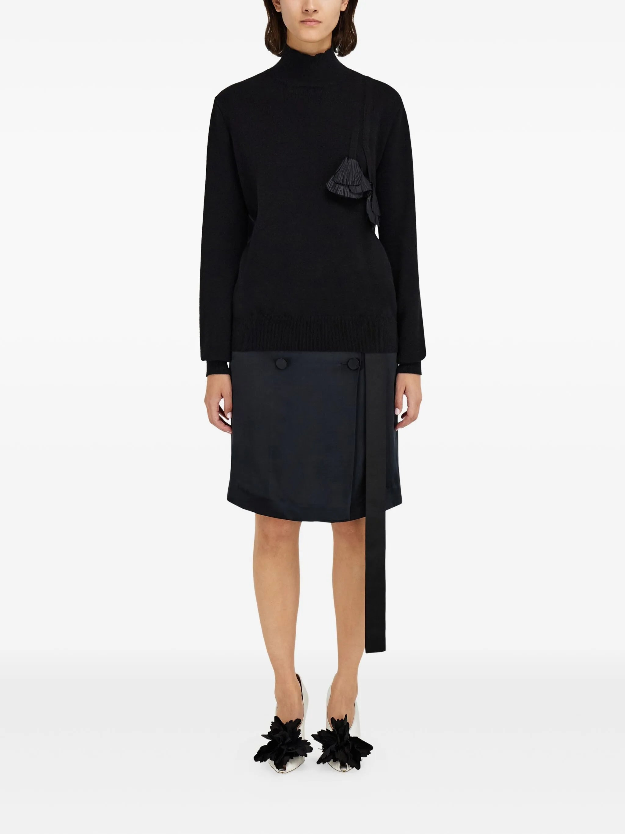 pleated-tassel sweater - 2