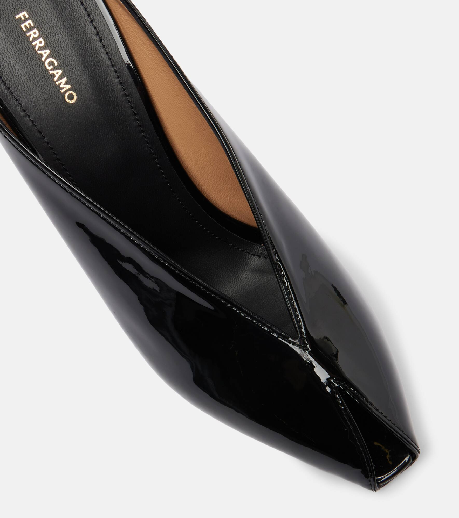 Alicia 95 patent leather wedge mules - 5