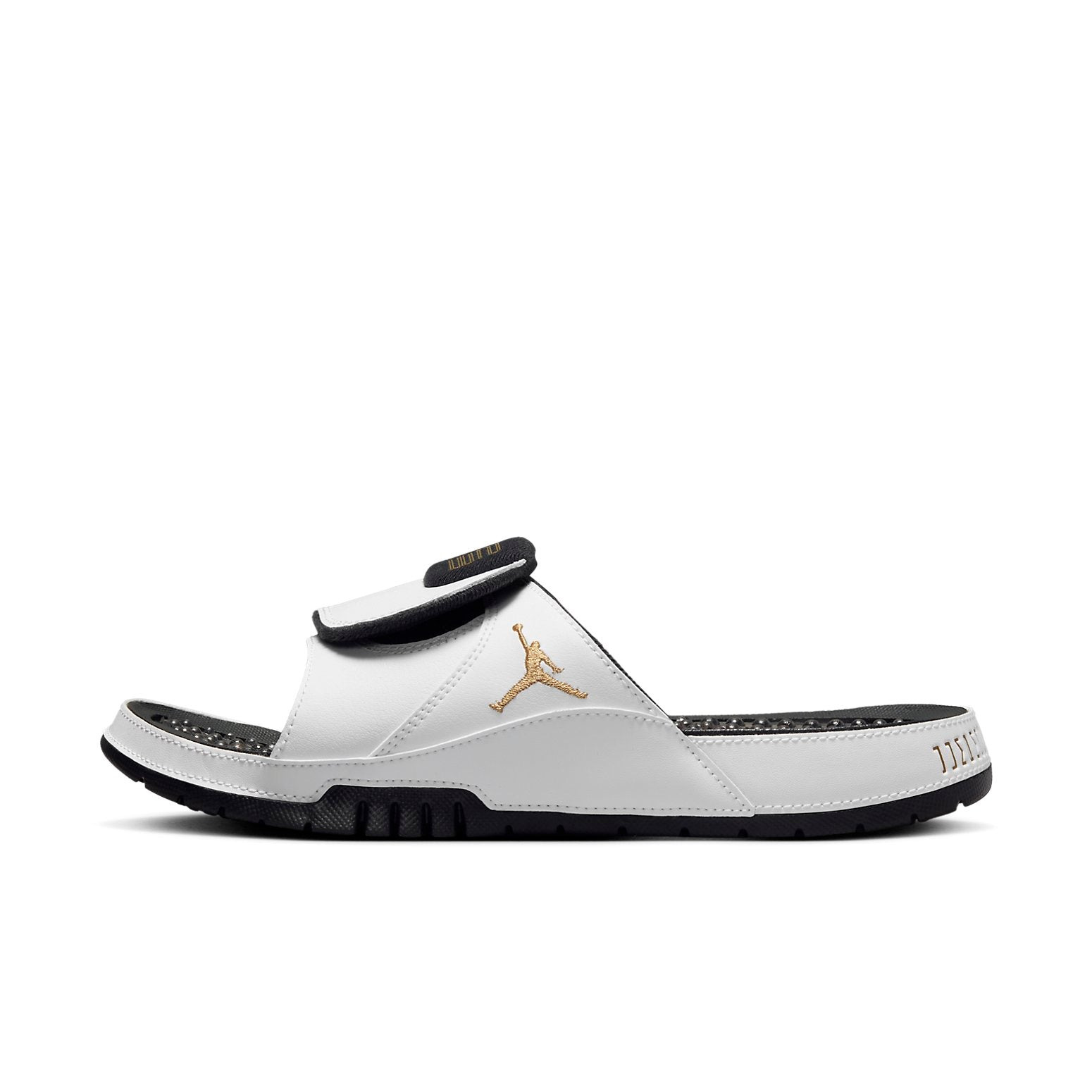 Air Jordan Hydro XI Slides 'White/Black/Metallic Gold' FN2452-170 - 6