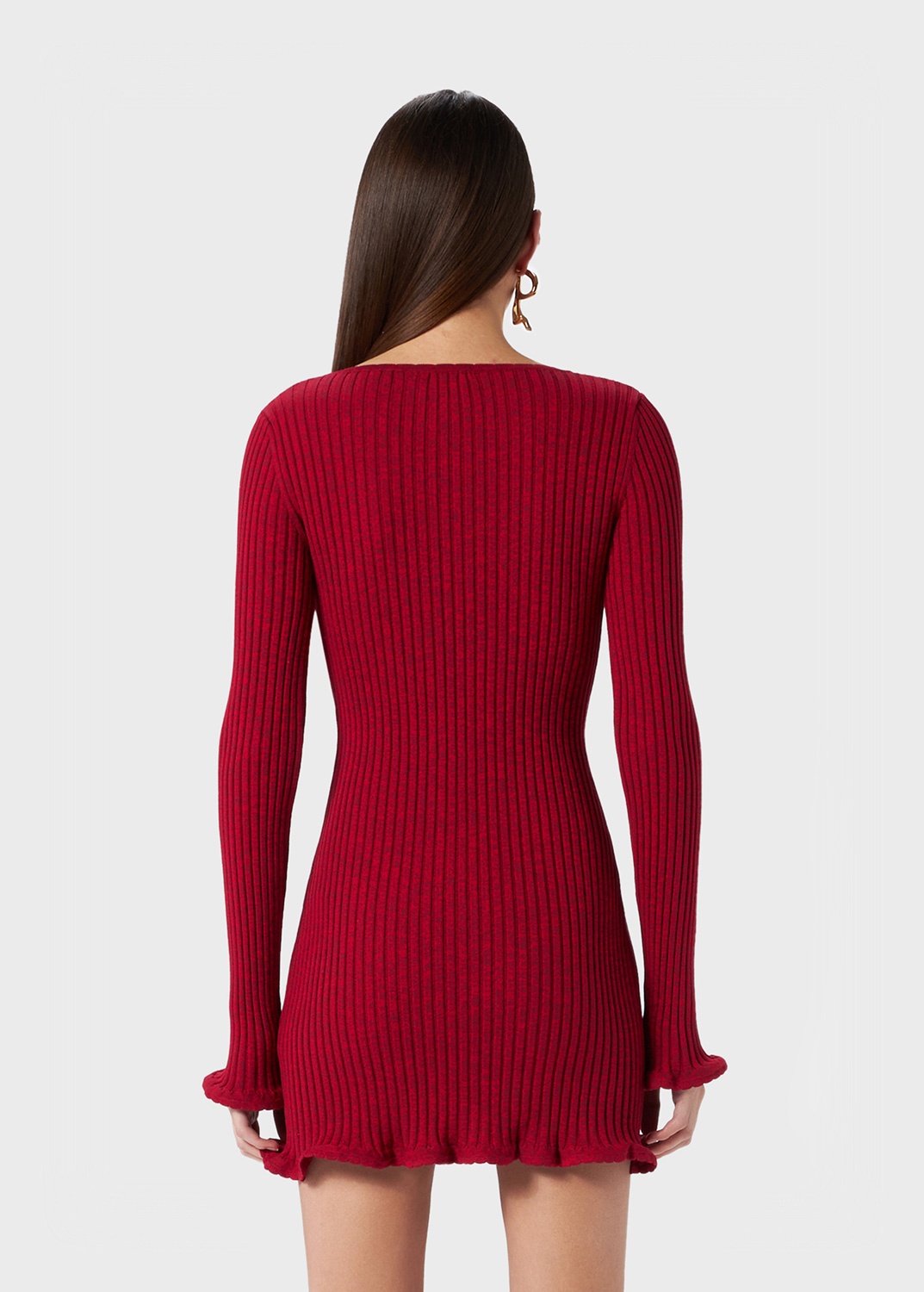 RIBBED KNIT MINI DRESS - 4