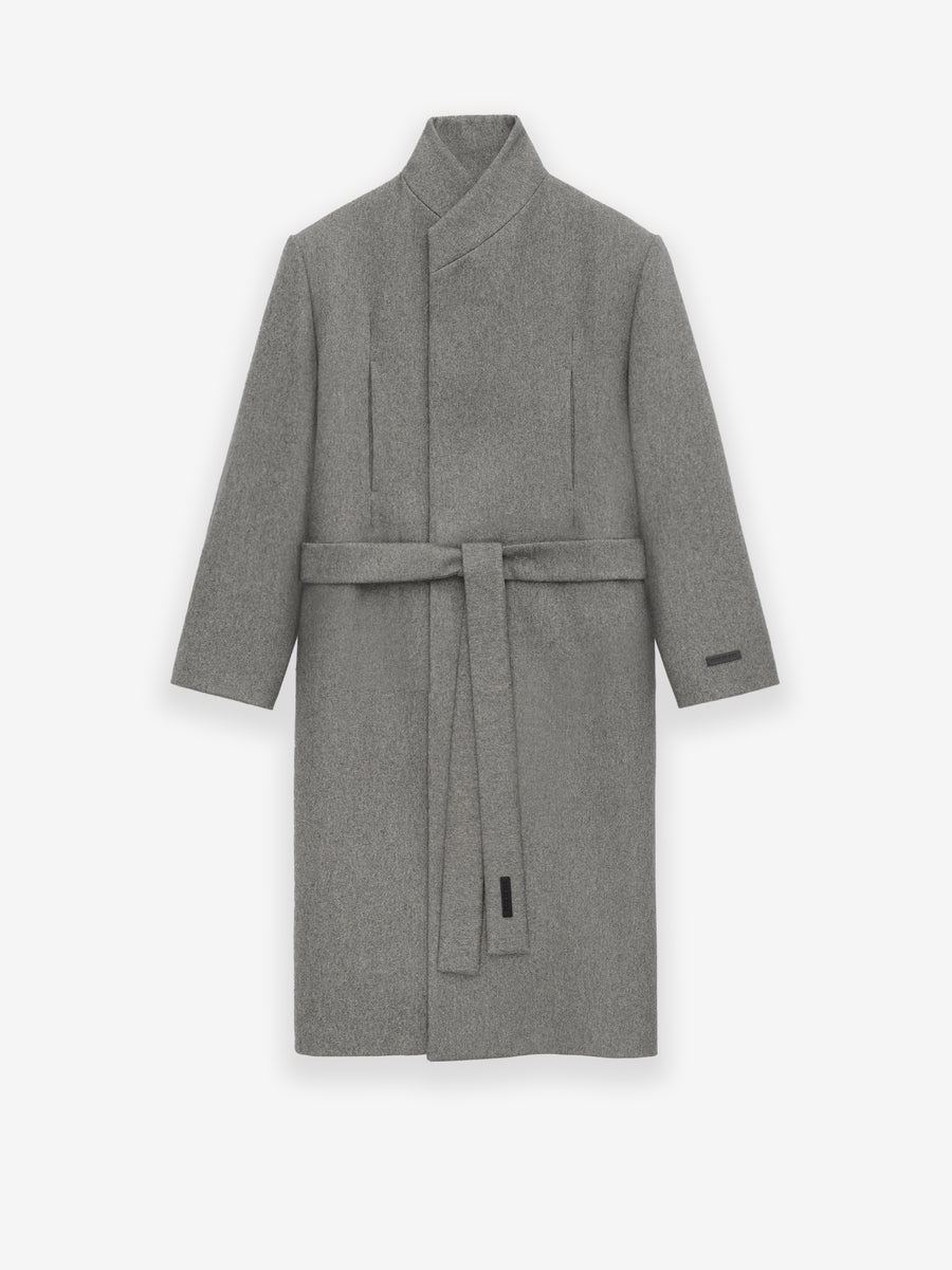Fear of God Melange Wool Stand Collar Overcoat | REVERSIBLE