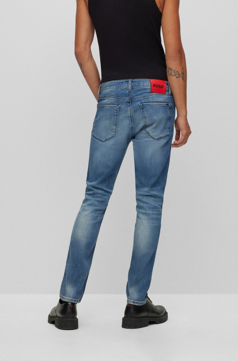 EXTRA-SLIM-FIT JEANS IN BLUE COMFORT-STRETCH DENIM 4