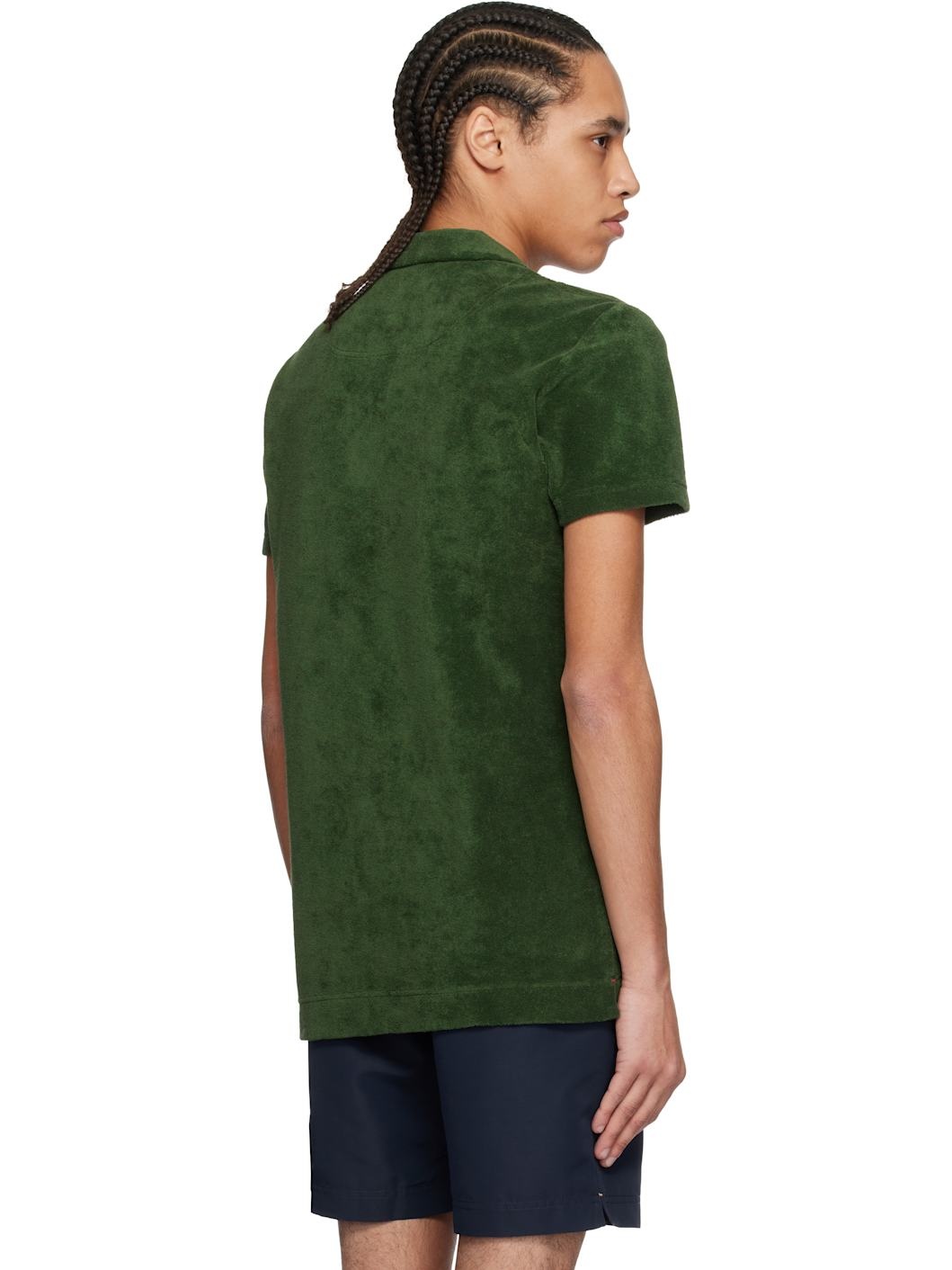 Green Terry Towelling Polo - 3