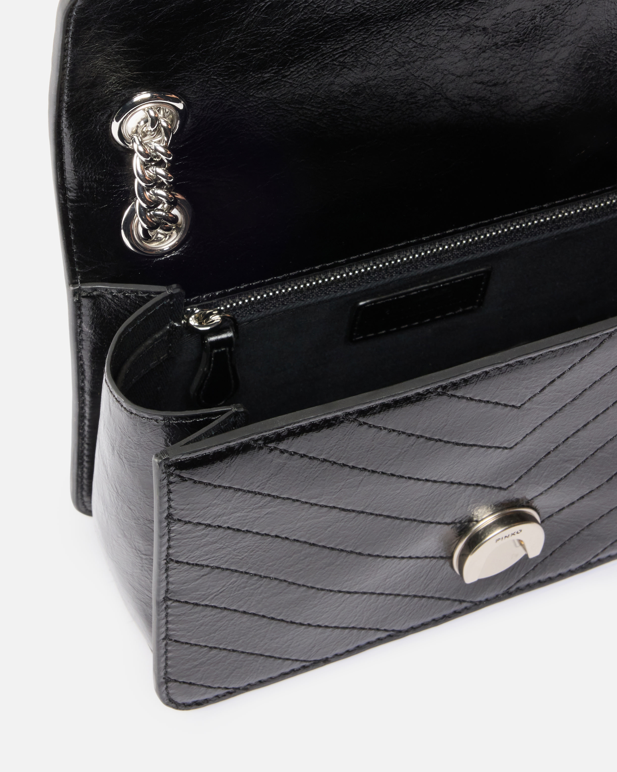 MINI BAG IN WRINKLED CALFSKIN WITH CHEVRON PATTERN - 4