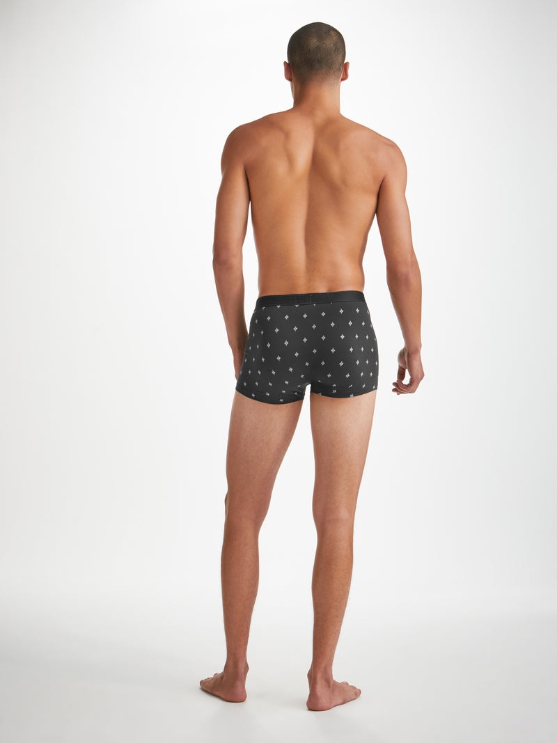 Men's Boxer Briefs Geometric 5 Pima Cotton Stretch Black - 4