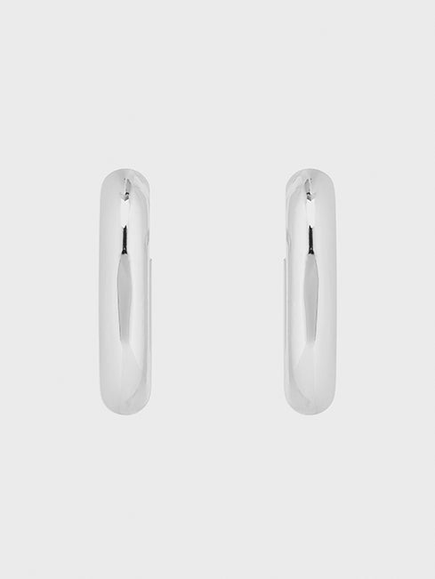 SILVER XL LINK EARRINGS - 5
