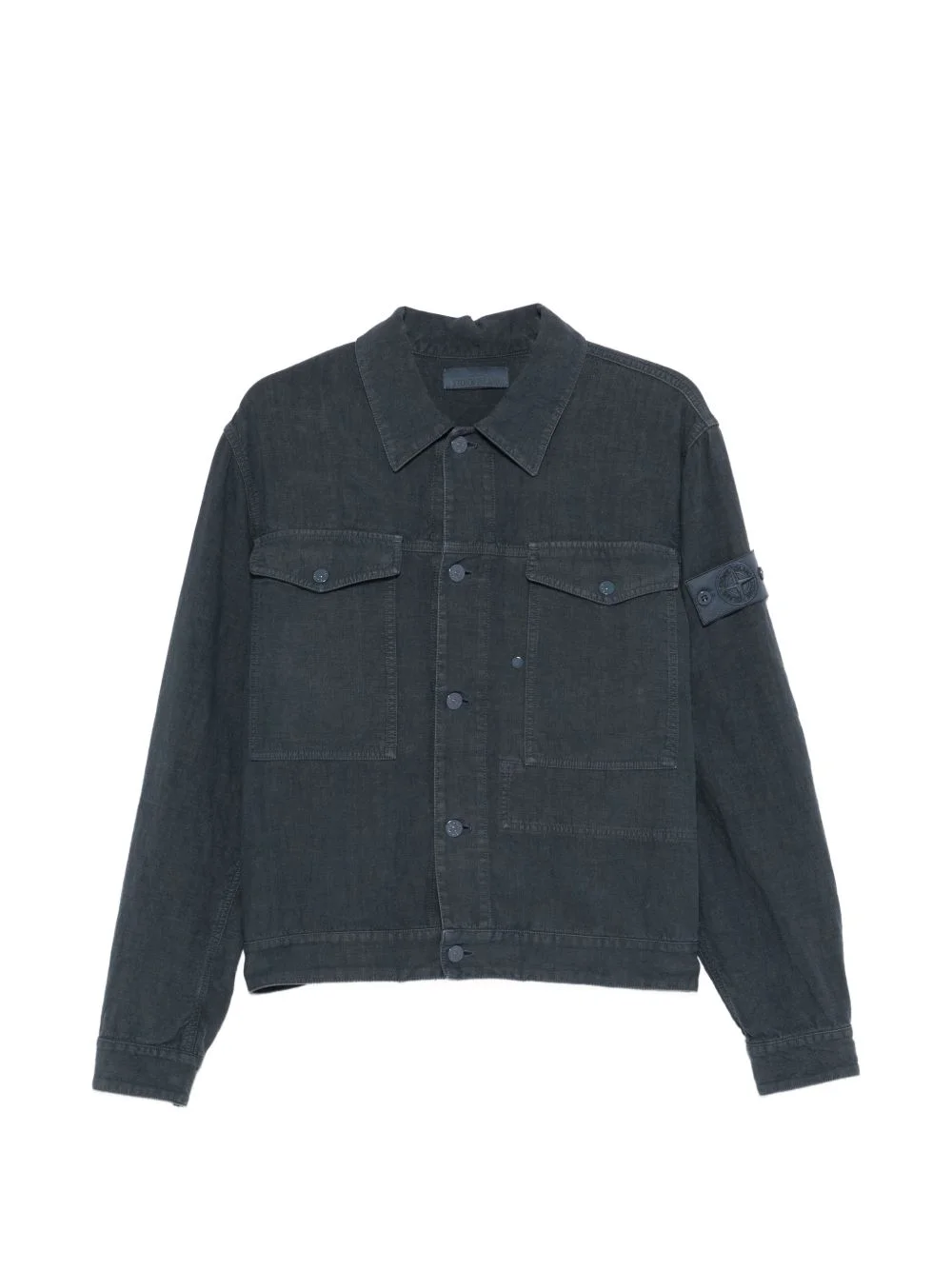 buttoned flap-pocket jacket - 1