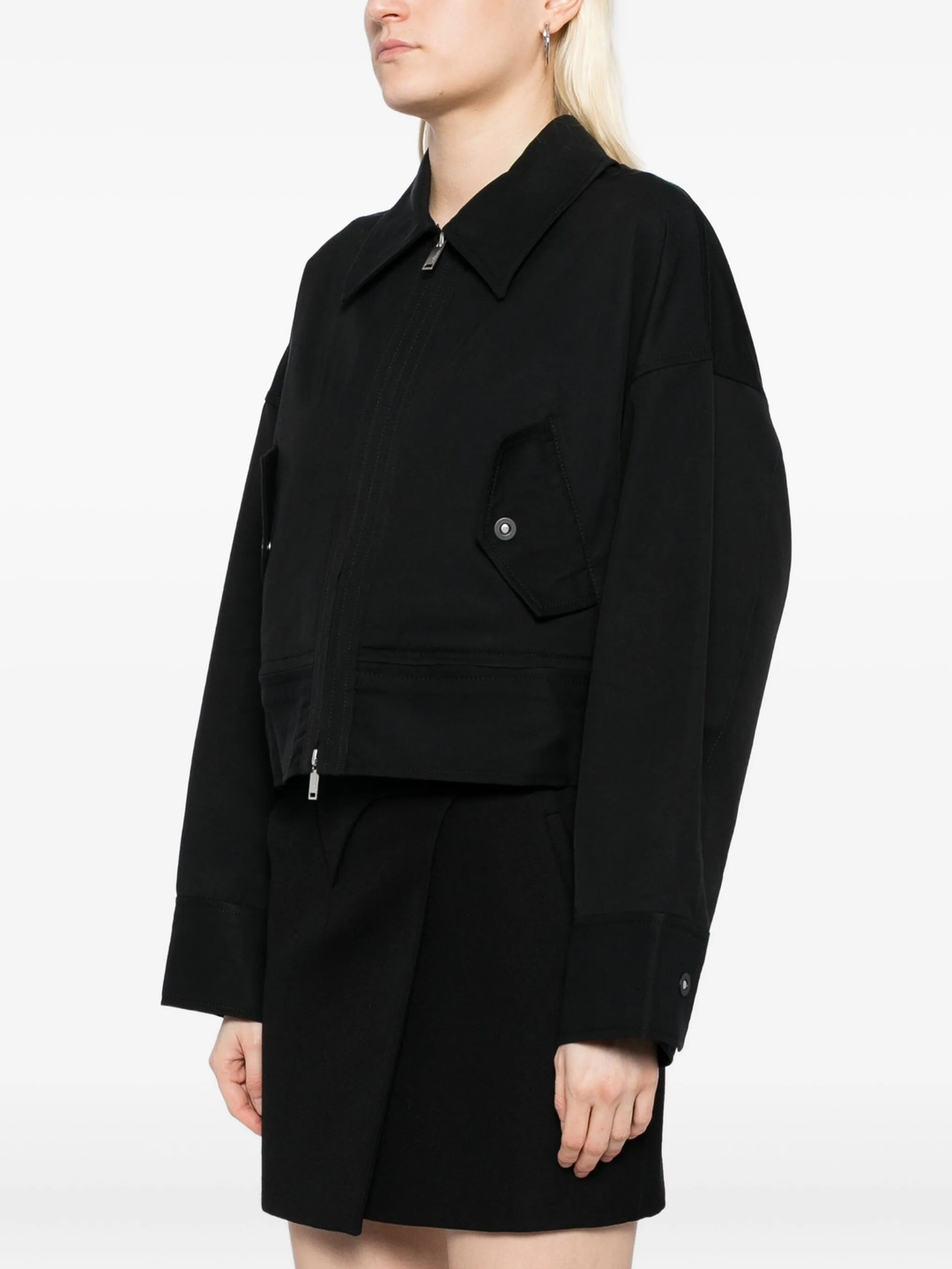Double Zip Cropped Utility Jacket - 3