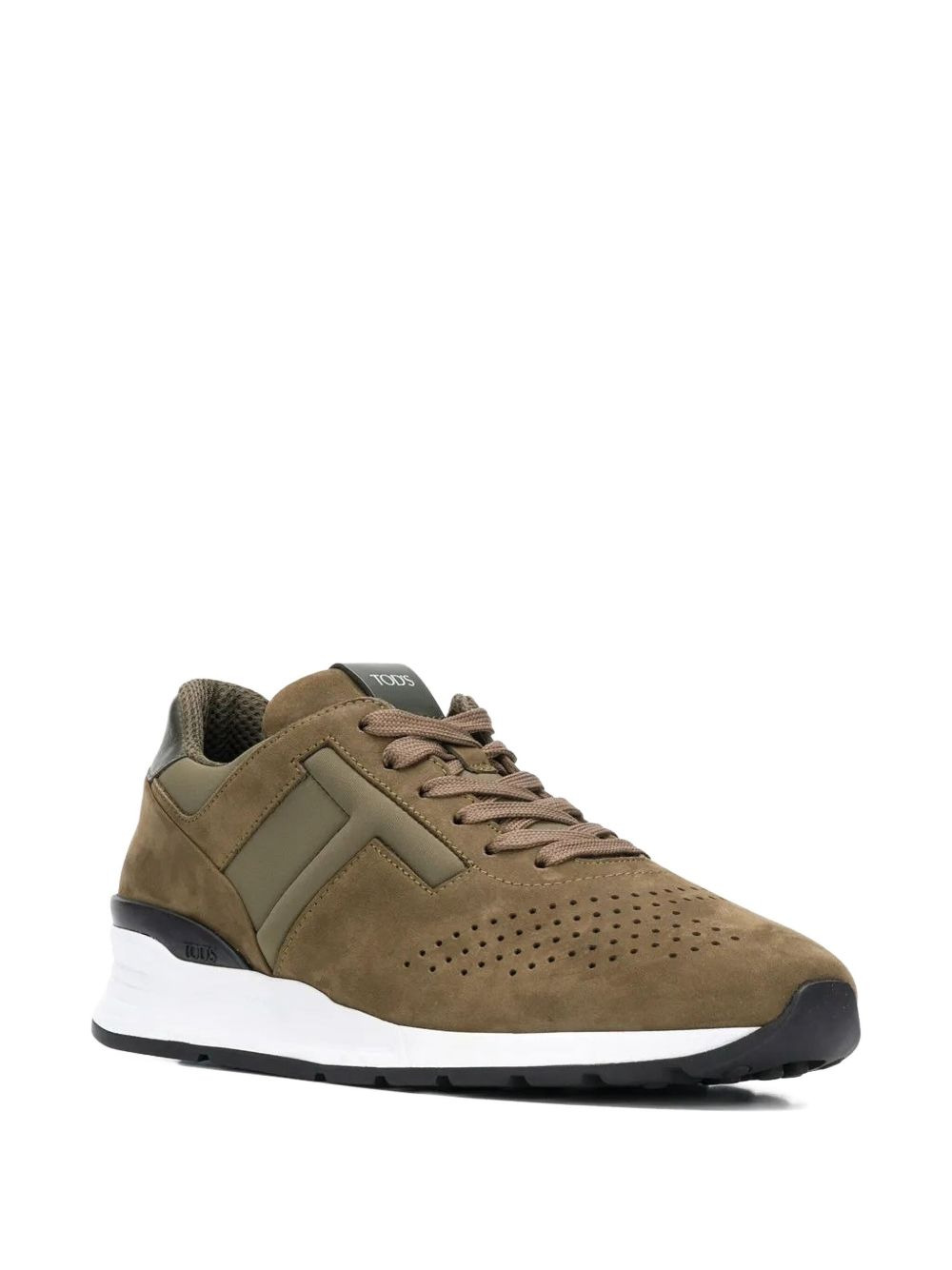 perforated lace-up sneakers - 2