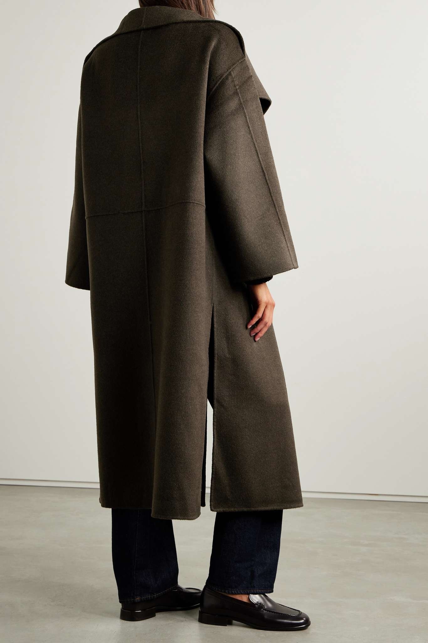 + NET SUSTAIN oversized wool and cashmere-blend coat