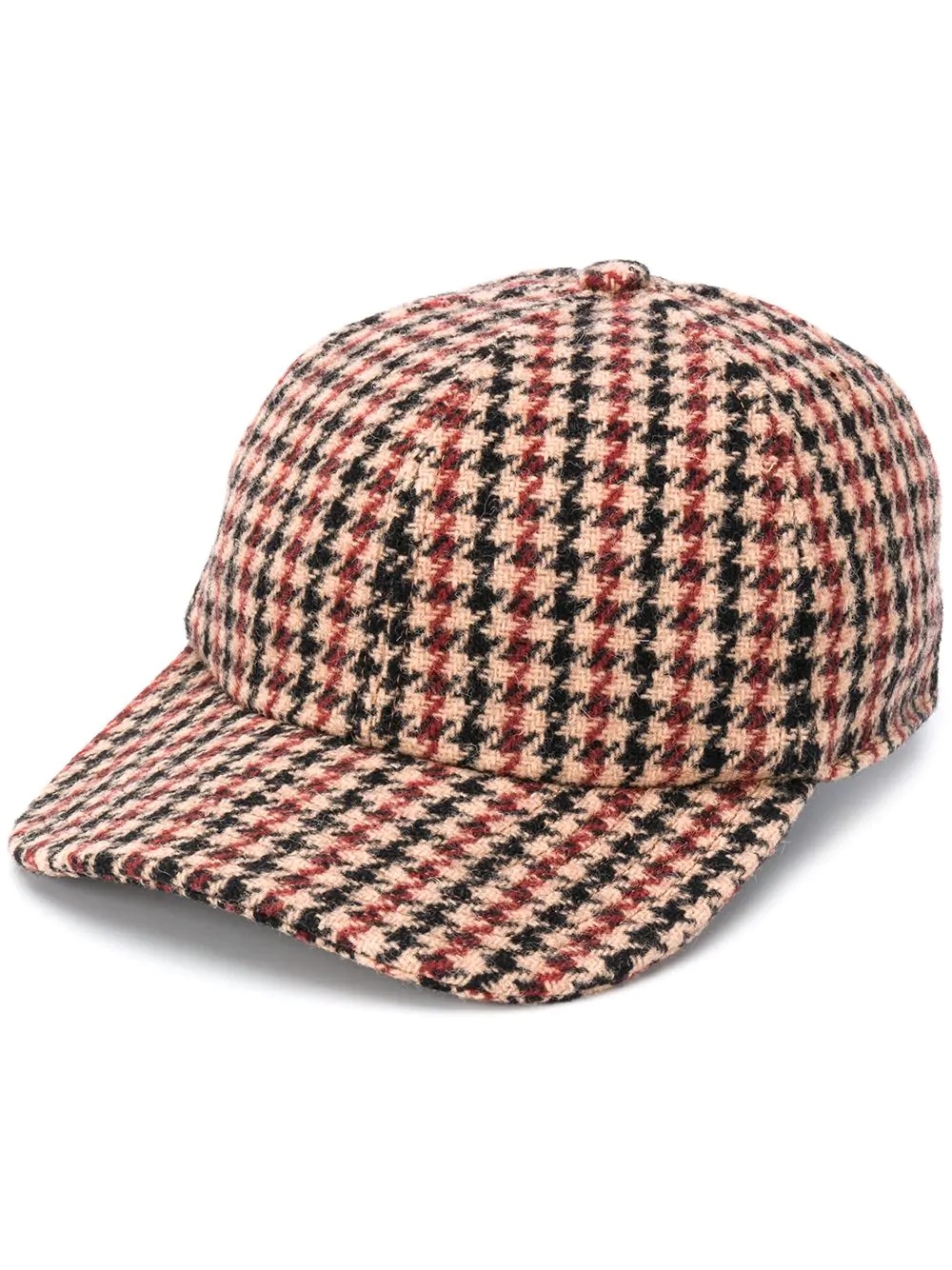 houndstooth print baseball cap - 1