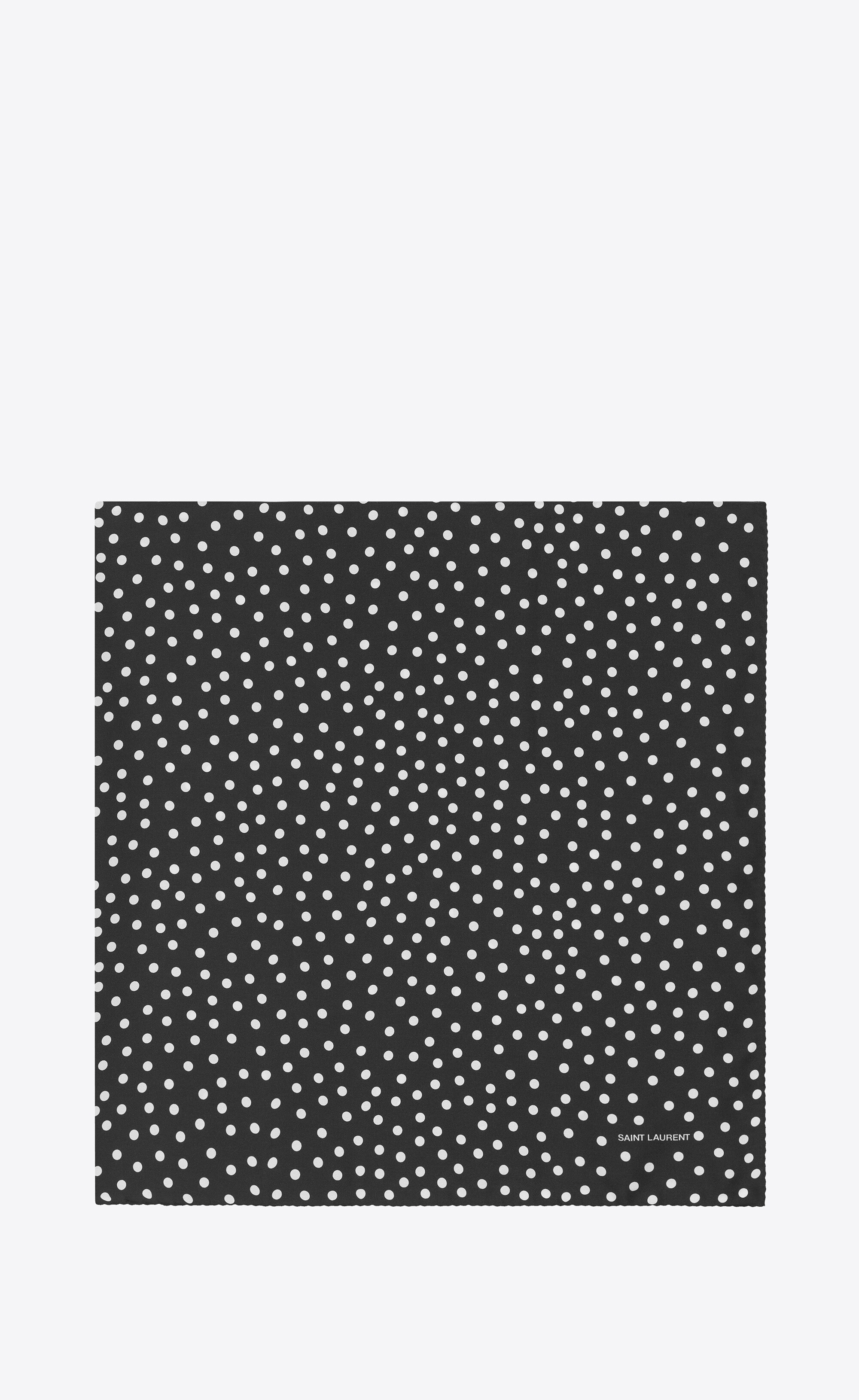 dotted square scarf in silk twill - 1