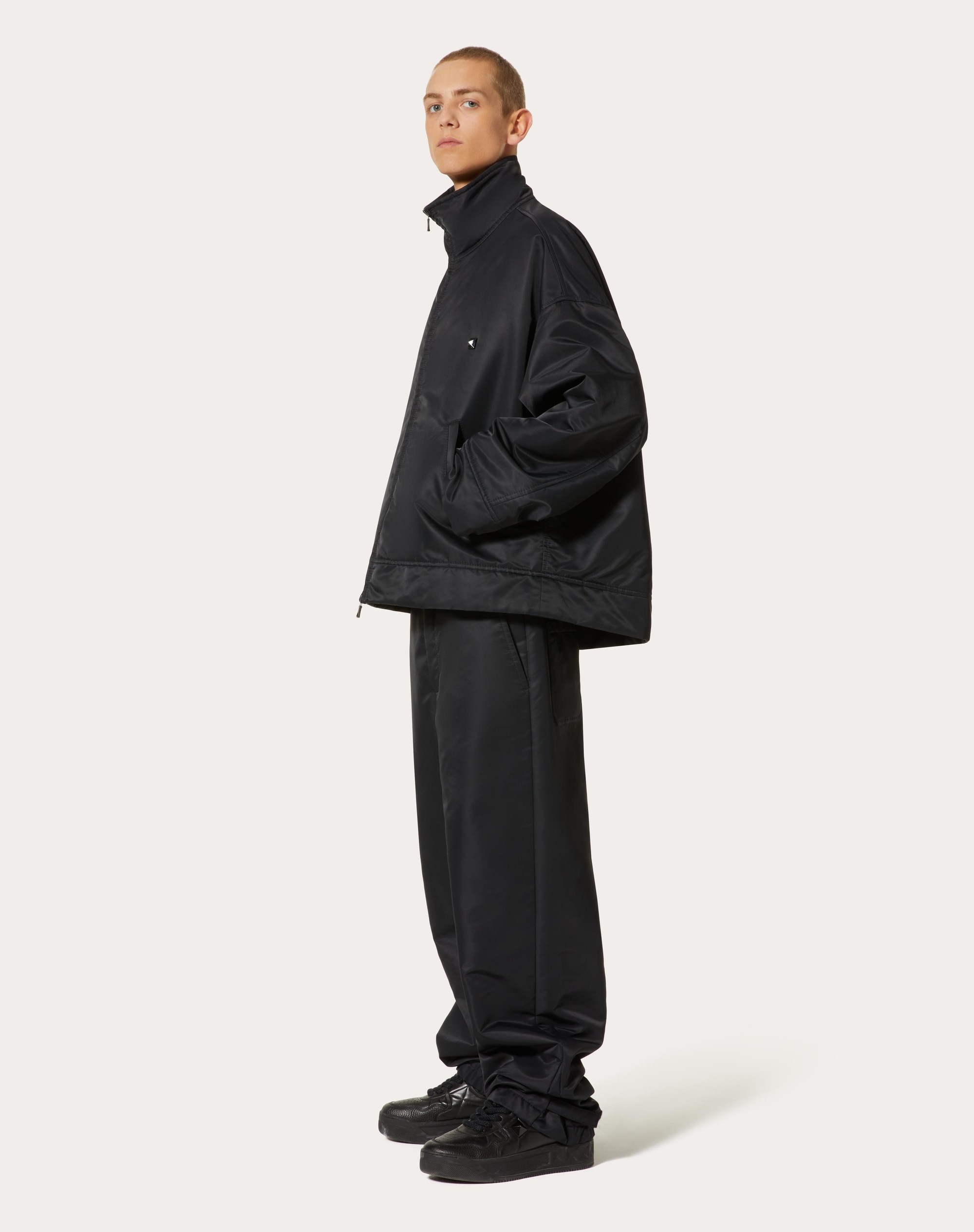 NYLON JACKET WITH STUD DETAIL - 2