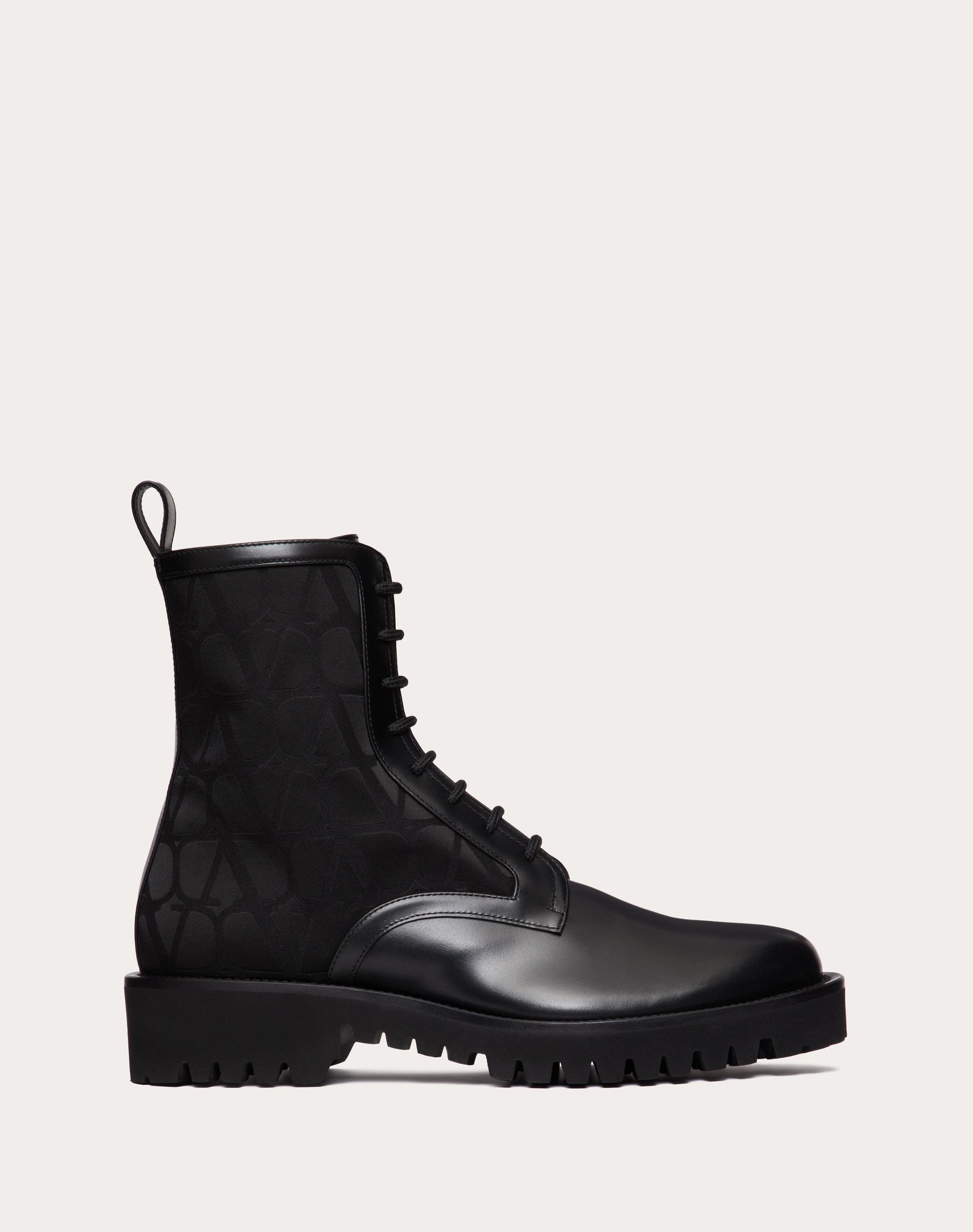 TOILE ICONOGRAPHE COMBAT BOOT IN TOILE ICONOGRAPHE TECHNICAL FABRIC AND CALFSKIN - 1