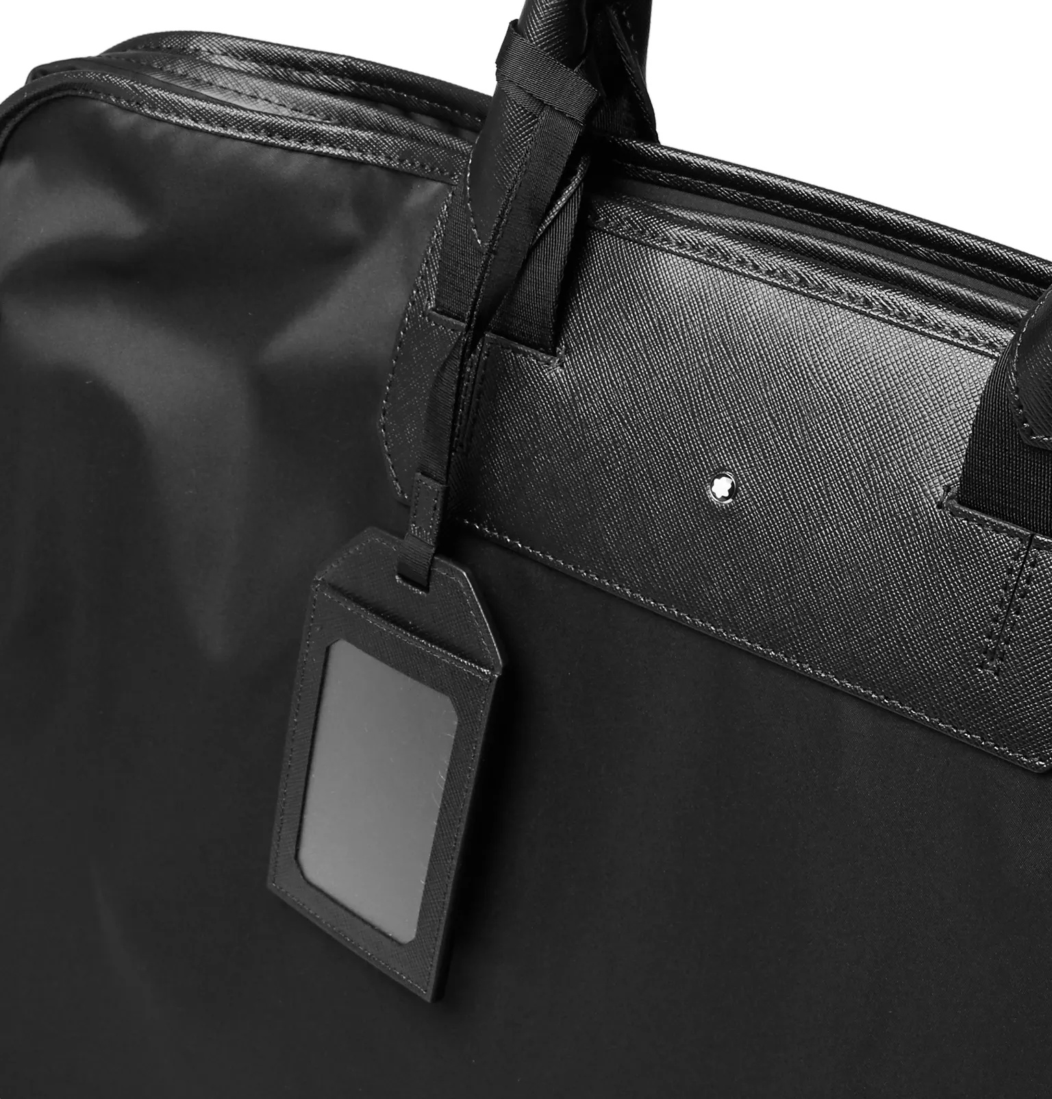 Sartorial Cross-Grain Leather-Trimmed Shell Garment Bag - 4