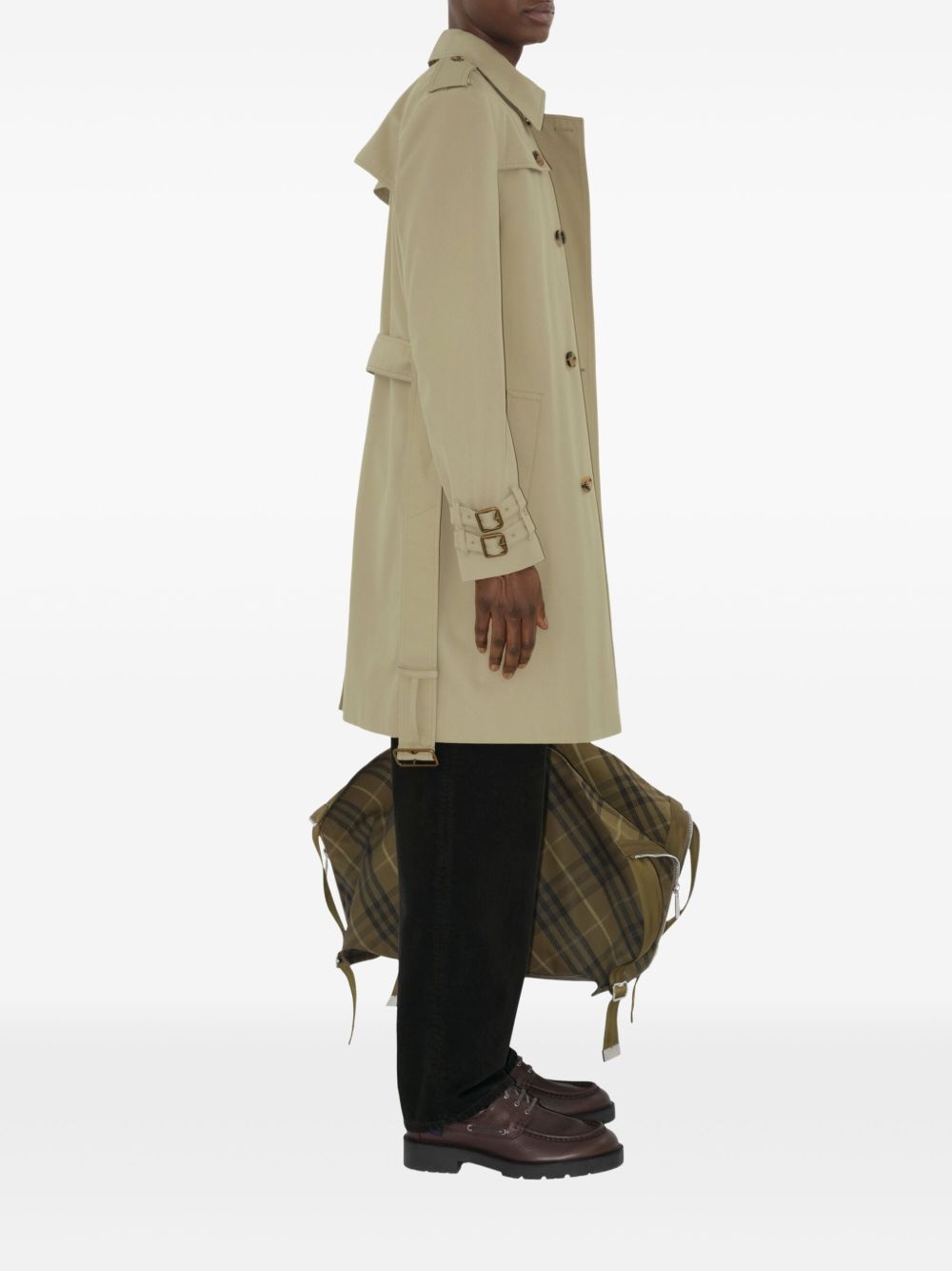 mid-length trench coat - 3