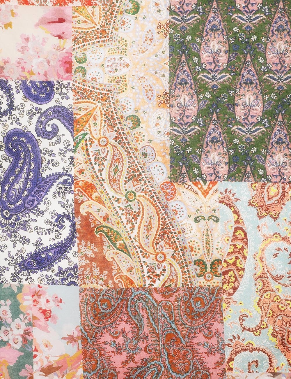 SILK COTTON SQUARE SCARF - 5