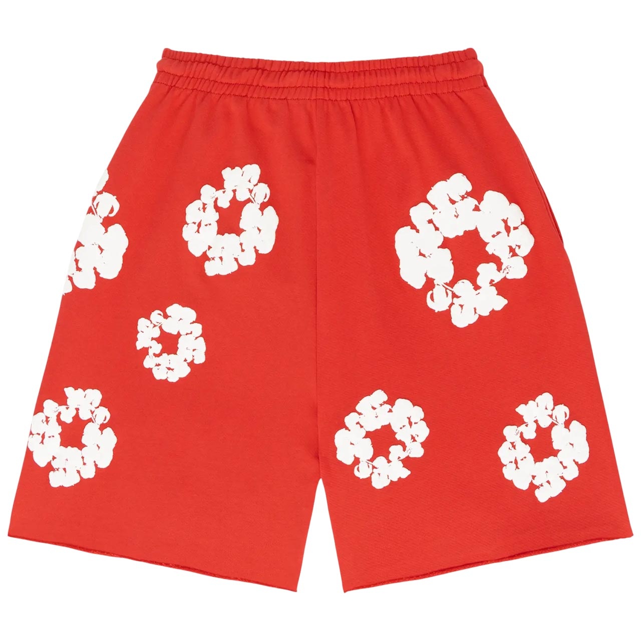 Denim Tears Cotton Wreath Logo Shorts 'Red White' 402-300-30 - 2