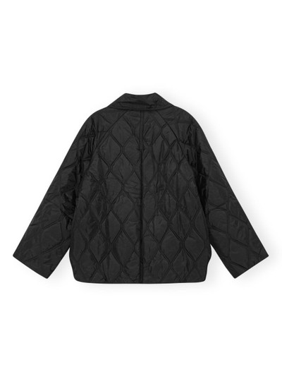 GANNI ripstop-texture quilted jacket outlook