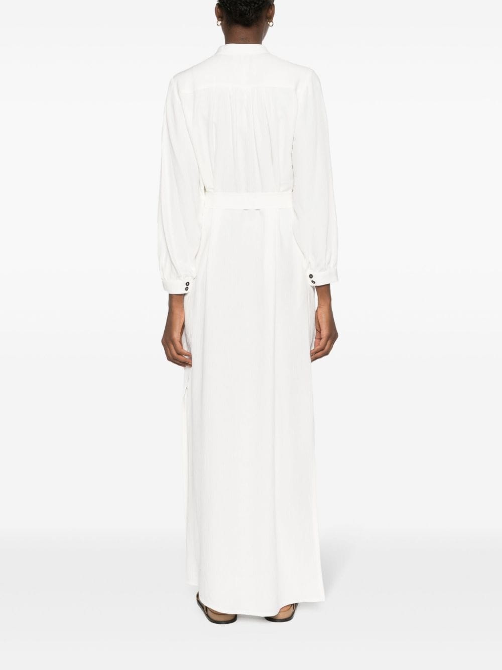Marla crinkled maxi shirt dress - 4