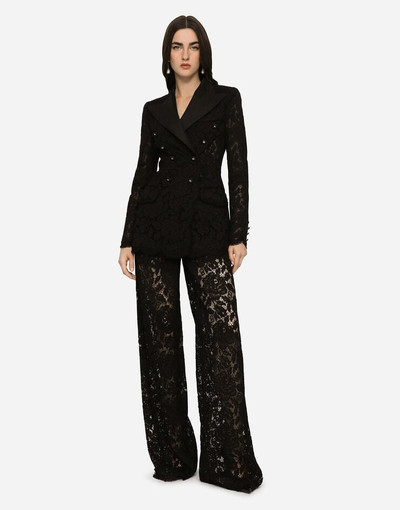 Dolce & Gabbana Flared branded stretch lace pants outlook