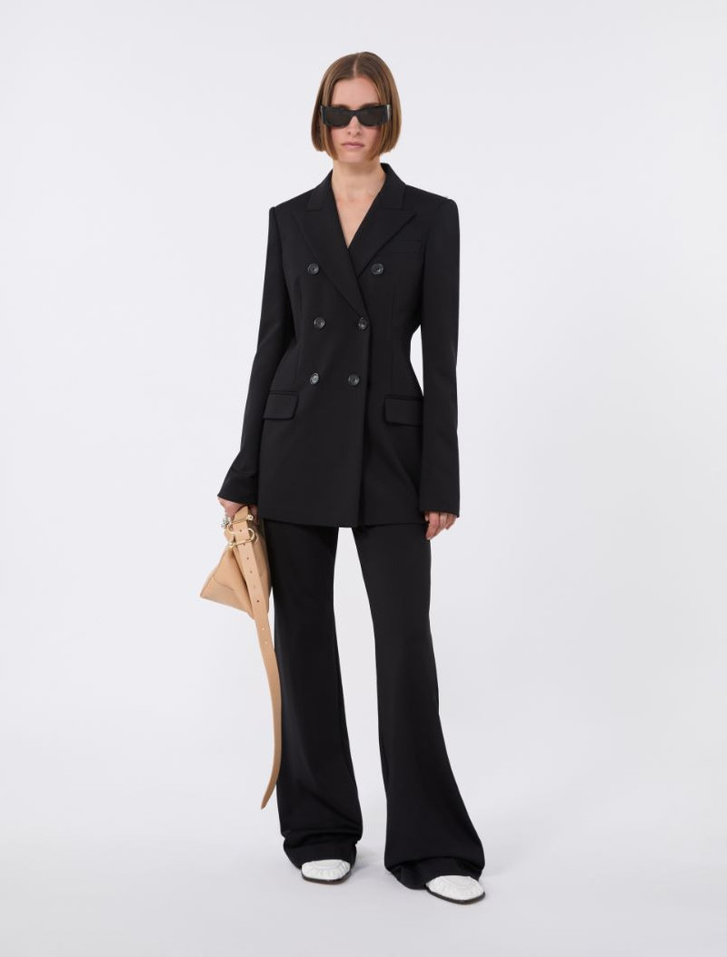 Sportmax Jersey blazer - black outlook