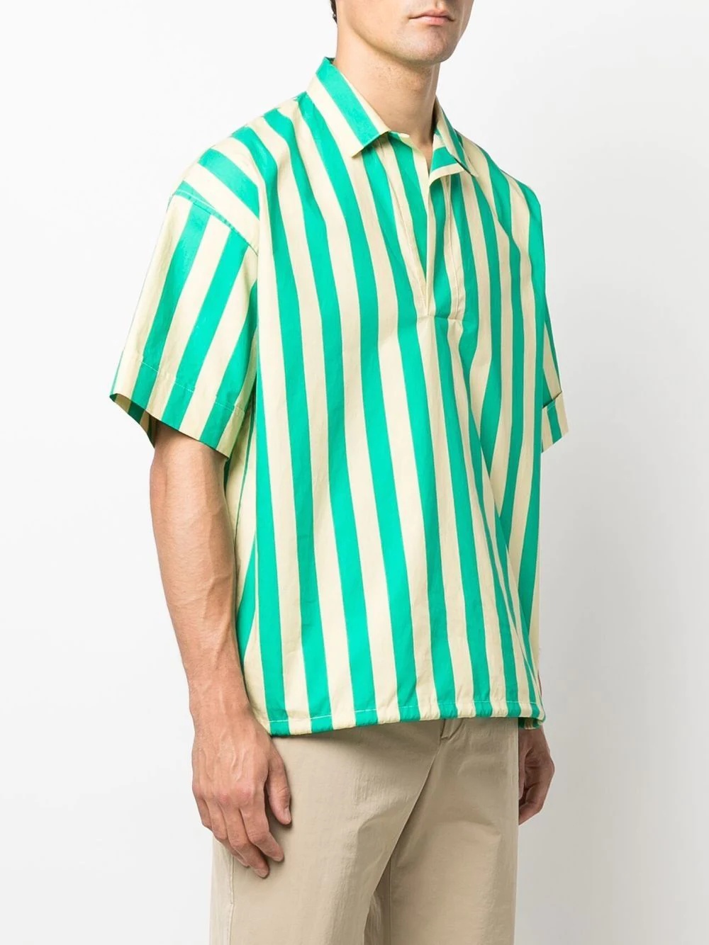 striped short-sleeve shirt - 3