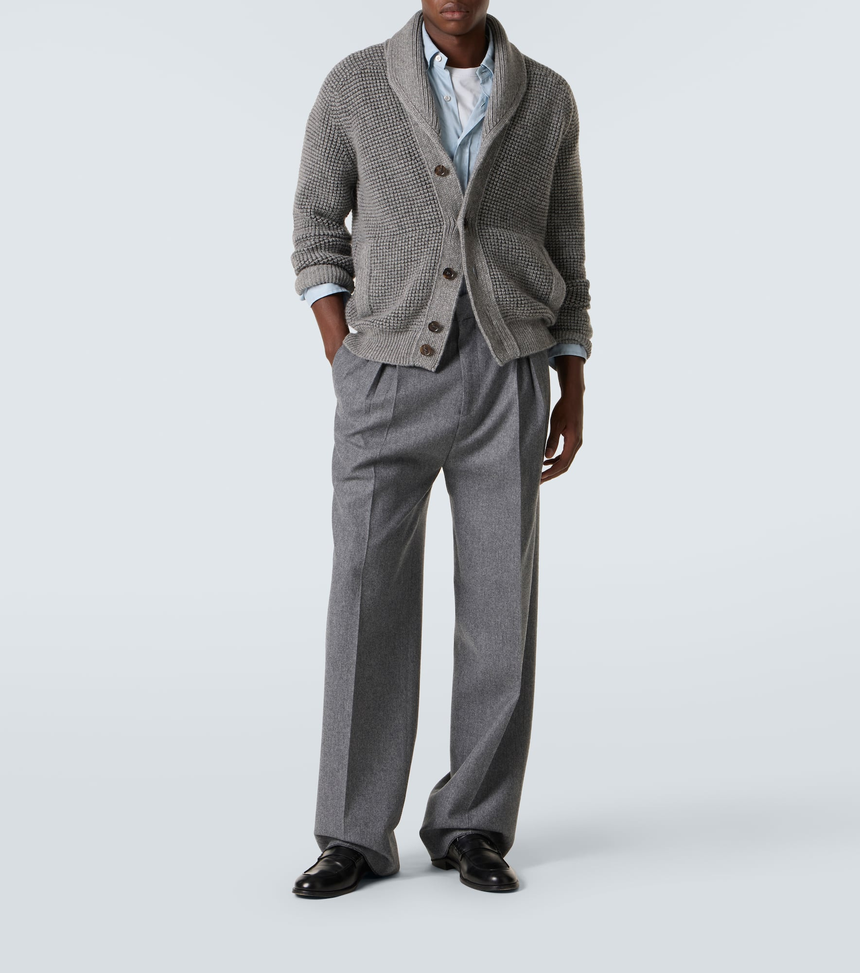 Waffle-knit cashmere and mohair cardigan - 2