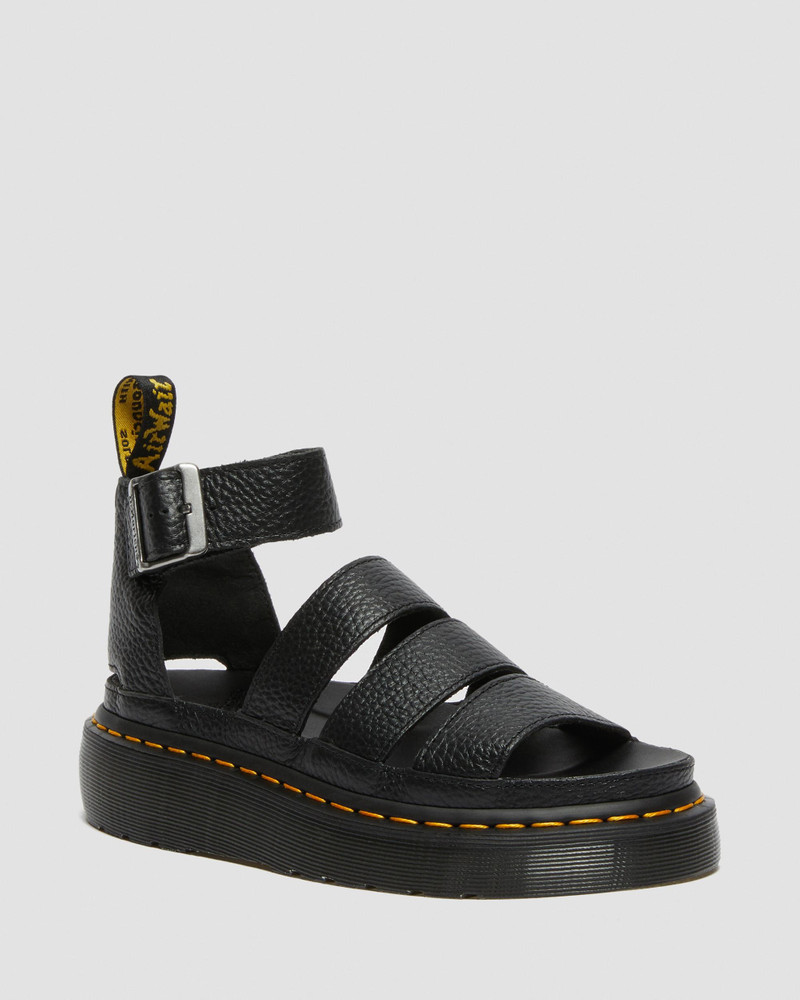 Dr. Martens Clarissa II 여성용 가죽 플랫폼 샌들 outlook