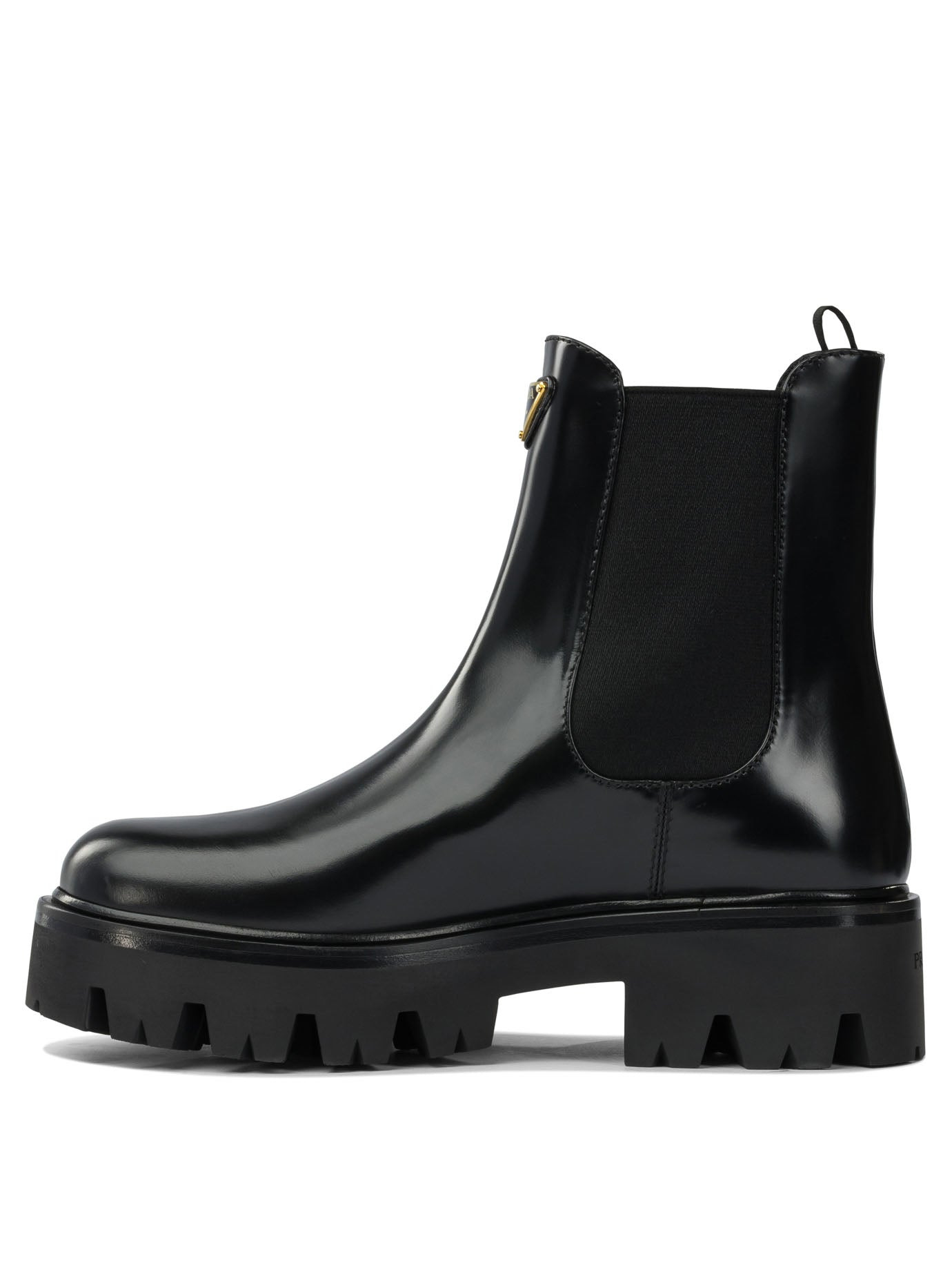 Prada Brushed Leather Ankle Boots - 3