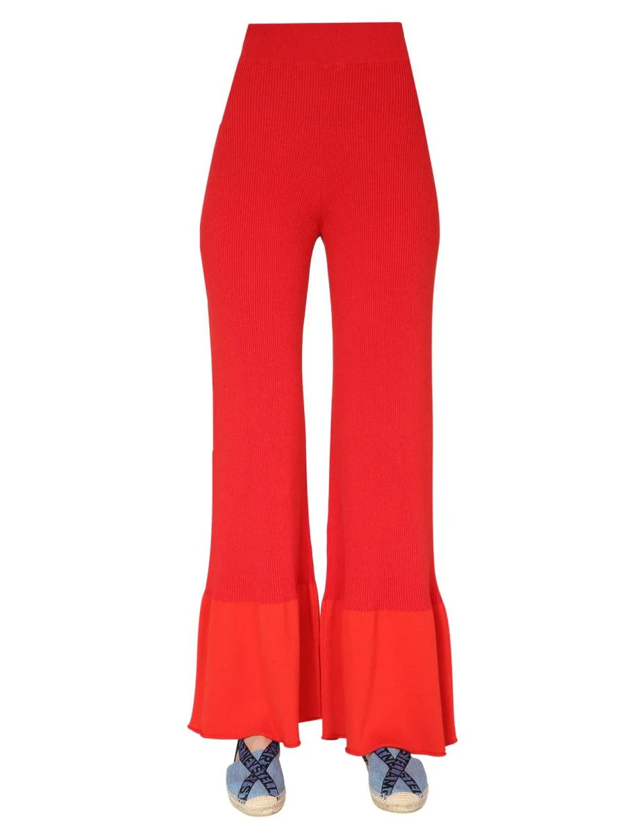 STELLA MCCARTNEY RIBBED KNIT TROUSERS - 1