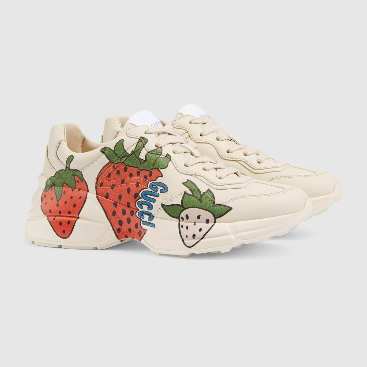 Women's Rhyton sneaker with Gucci Strawberry - 2