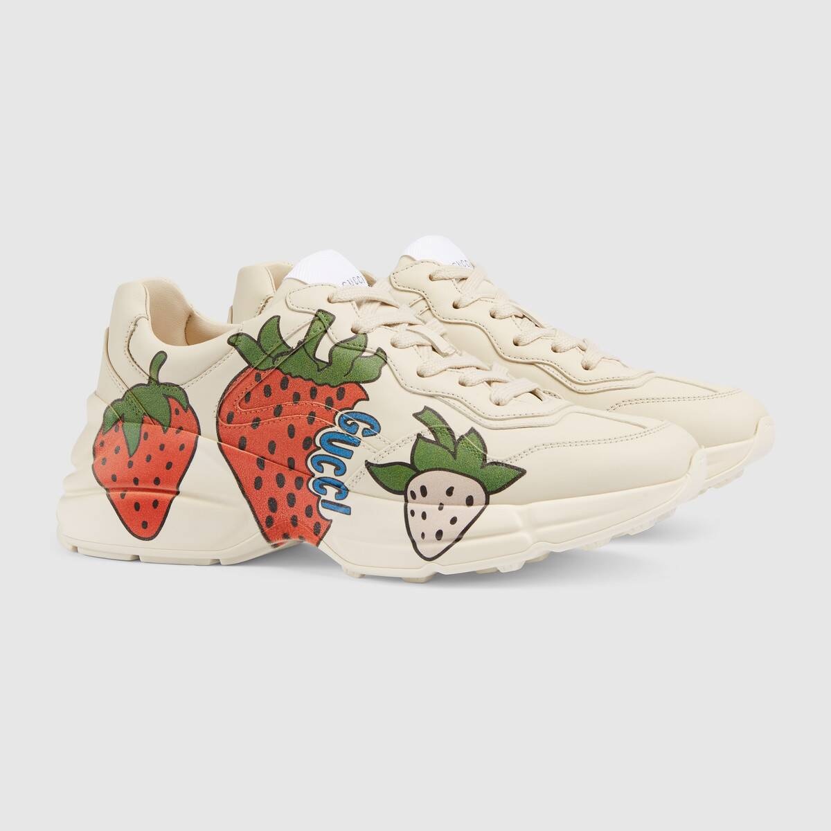 Women's Rhyton sneaker with Gucci Strawberry - 2