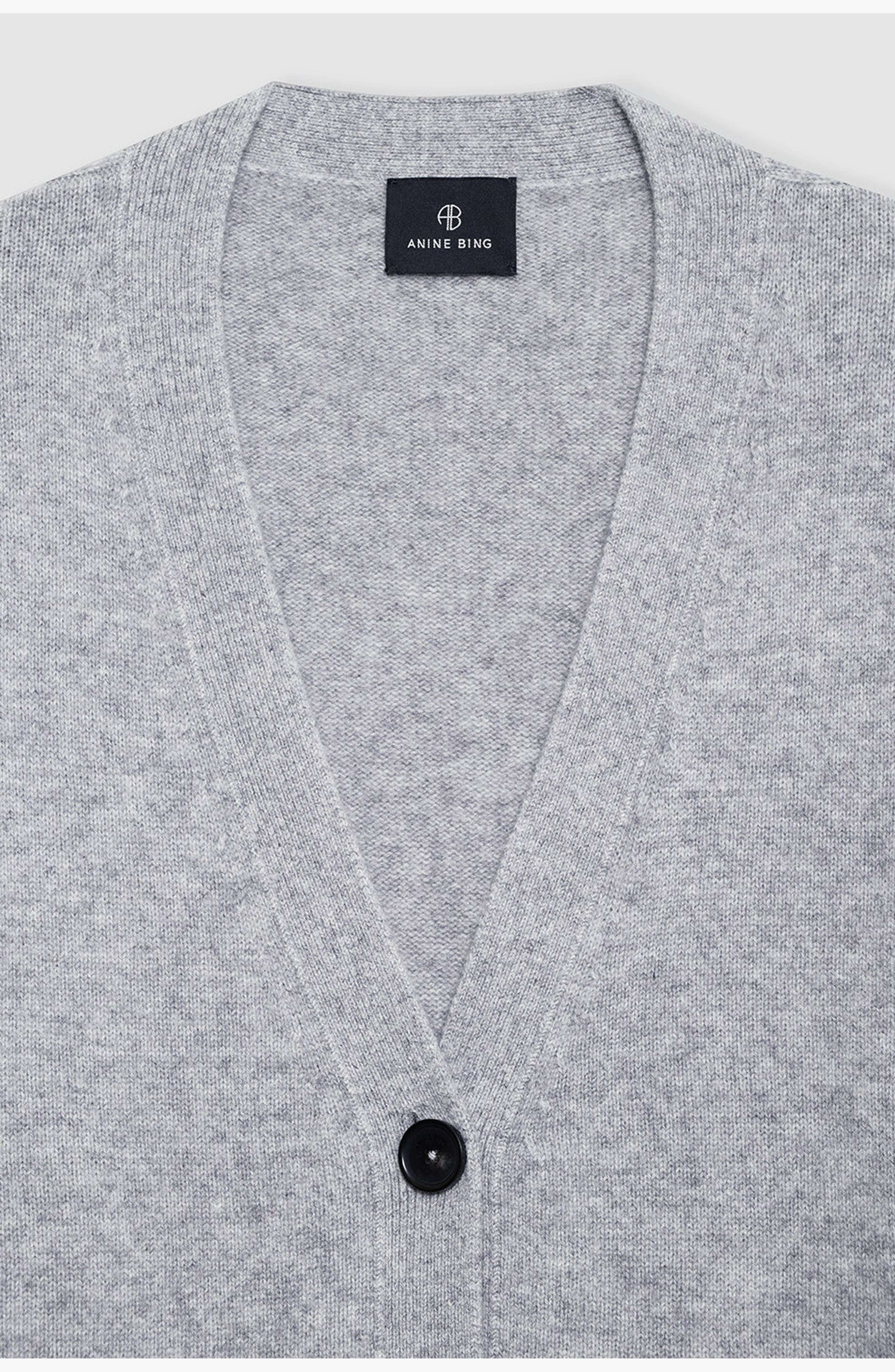 ANINE BING Jackson Cardigan in Medium Heather Grey at Nordstrom - 3