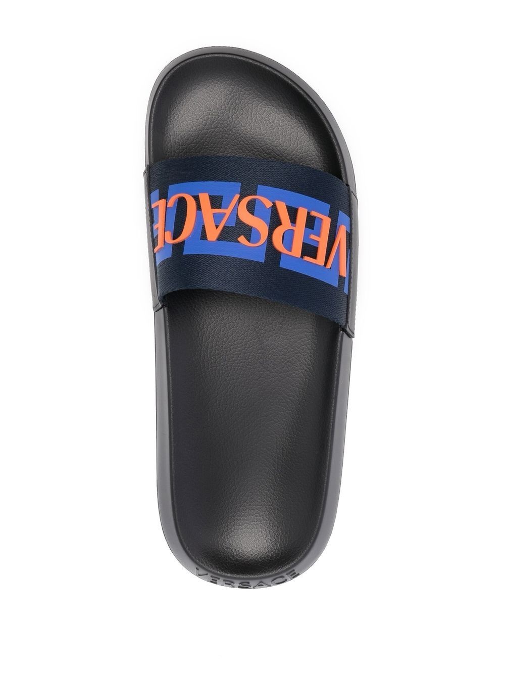 logo-appliqué open-toe slides - 4