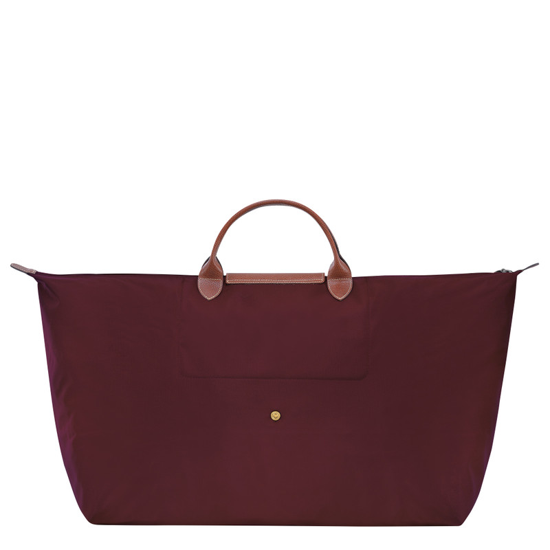 Le Pliage Original M Travel bag Burgundy - Recycled canvas 4