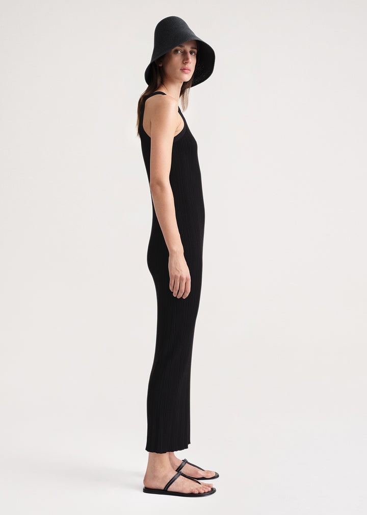 Seamless rib tank dress black - 3