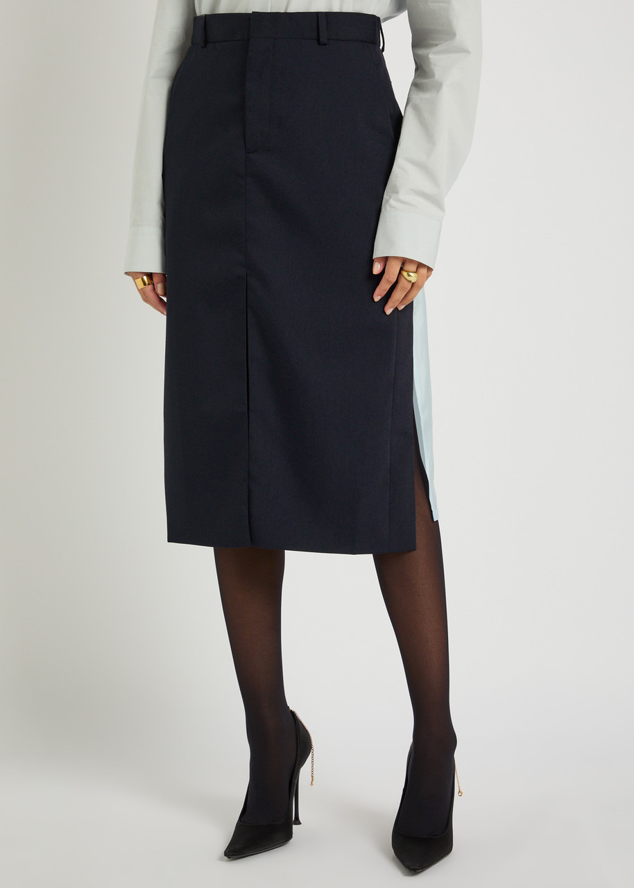 Bettter Ellis Panelled Wool-blend Midi Skirt - 2