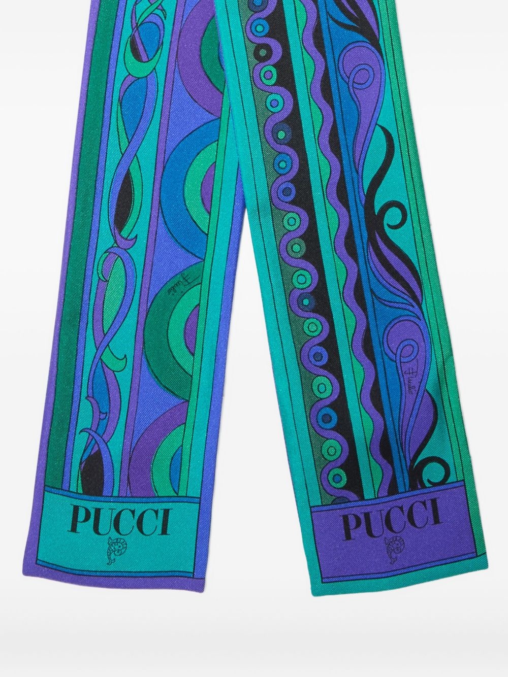 printed silk scarf - 2