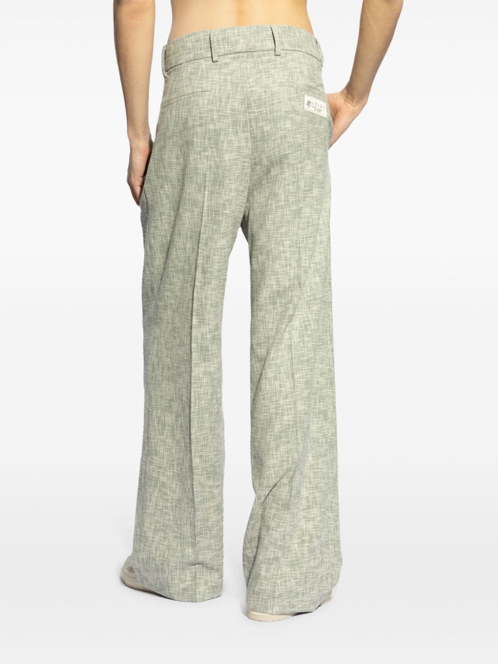 pleated mÃ©lange trousers - 4