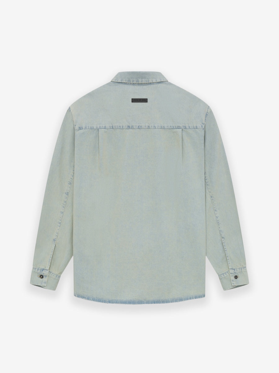 VIP【関税送料無料】希少 Fear Of God Denim Button Up Shirt Fear of God Collection 8 Denim Shirt | REVERSIBLE