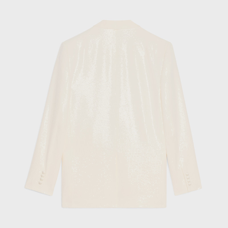 CELINE JUDE JACKET IN SAND MICRO-SEQUINS outlook