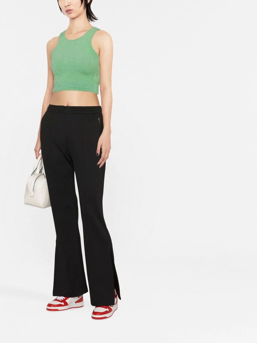 side slit-detail trousers - 2